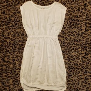 Cap sleeve off white dress